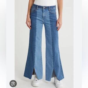NWT Driftwood cece two tone jeans wide leg high rise pants Free People 31